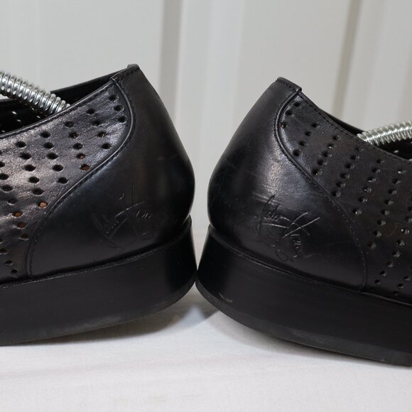 John Fluevog Mens The Gateways Sather Black Slip On Loafer Size 10.5 Leather - Picture 6 of 10